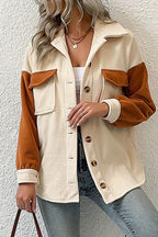 Button Down Lapel Jacket with Pockets