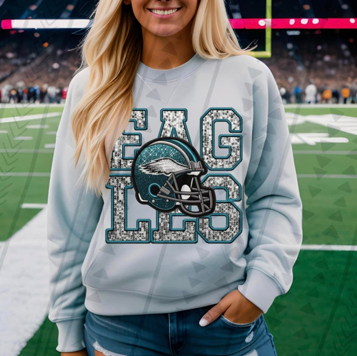 Eagles Glitter Crewneck
