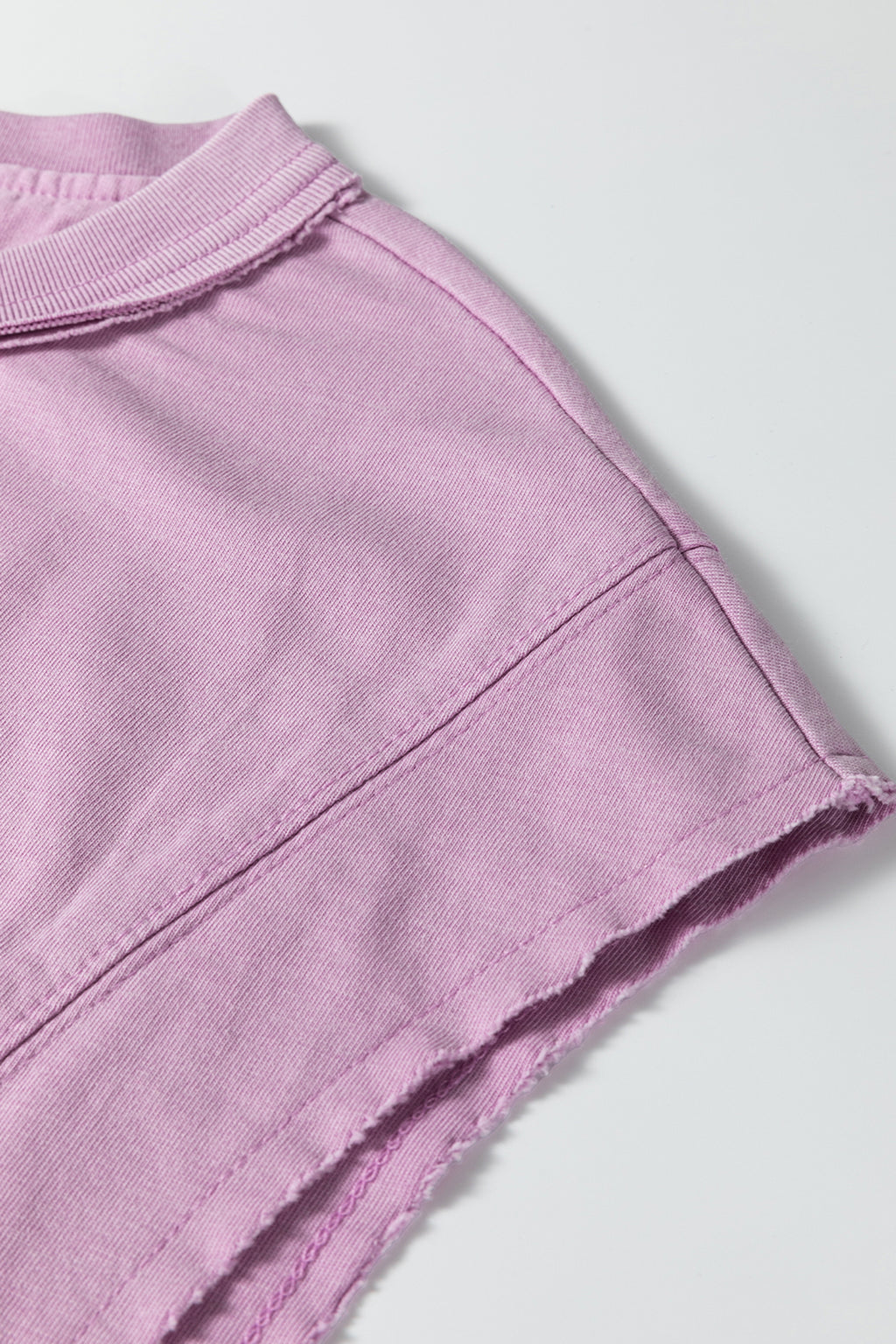 Bright Pink Mineral Wash Boxy Fit Cotton Tank Top