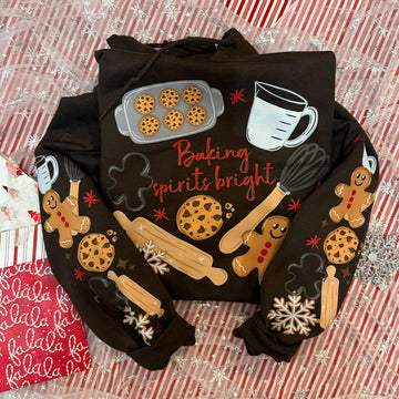 North Pole Gingerbread Company Baked Fresh Daily Dark Brown Gildan Hoodie