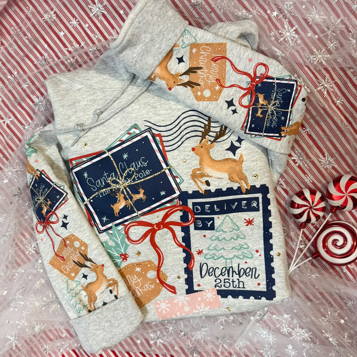 Santa Express Christmas Delivery Ash Gildan Hoodie