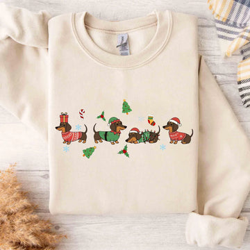Weenie dog Christmas tee or sweatshirt