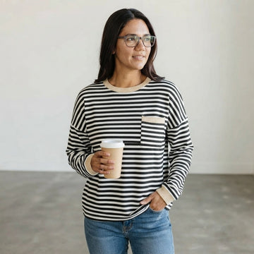 Oversized Striped Cotton Sweater