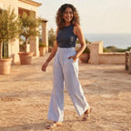 Sampeel Wide Leg Palazzo Trousers